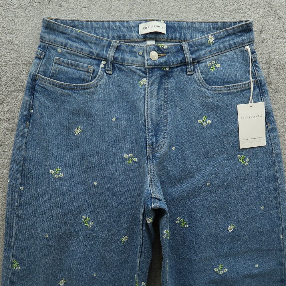Free Assembly Jeans Women's Size 6 High-Rise Barrel Denim Pants 26" Inseam NWT - Picture 12 of 16